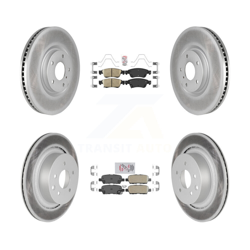 Kit de plaquettes en céramique avant et arrière et de rotors de frein à disque revêtus pour INFINITI G35 Q60