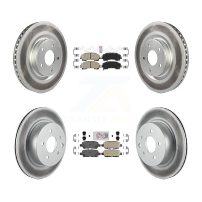 Kit de plaquettes de frein en céramique avant et arrière et rotor de frein à disque revêtu pour INFINITI QX5 2016 – 2017