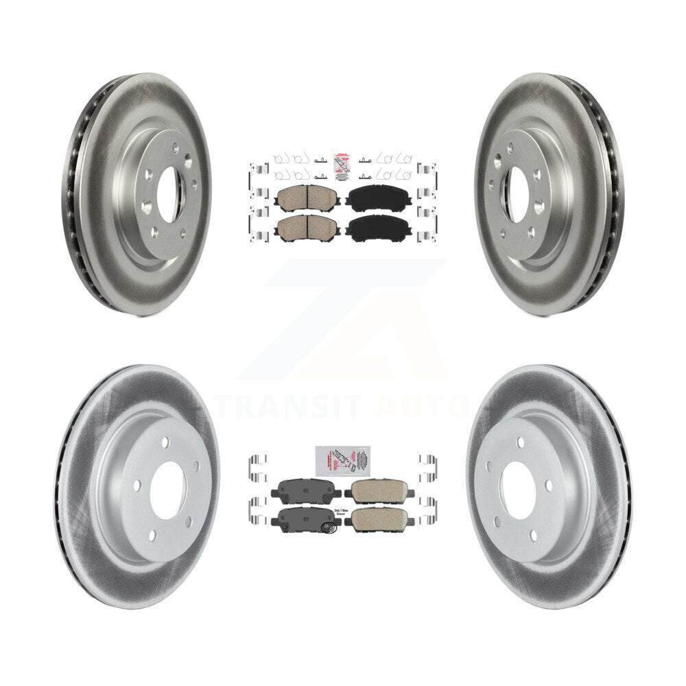 Kit de rotors de frein à disque, revêtement de coussinets en céramique avant et arrière, pour Nissan Qashqai Rogue Spor