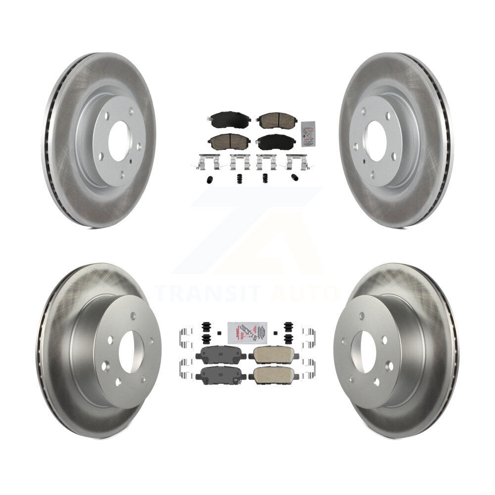 Kit de rotors de frein à disque enduits de tampons en céramique avant et arrière, pour Nissan 350Z INFINITI G3