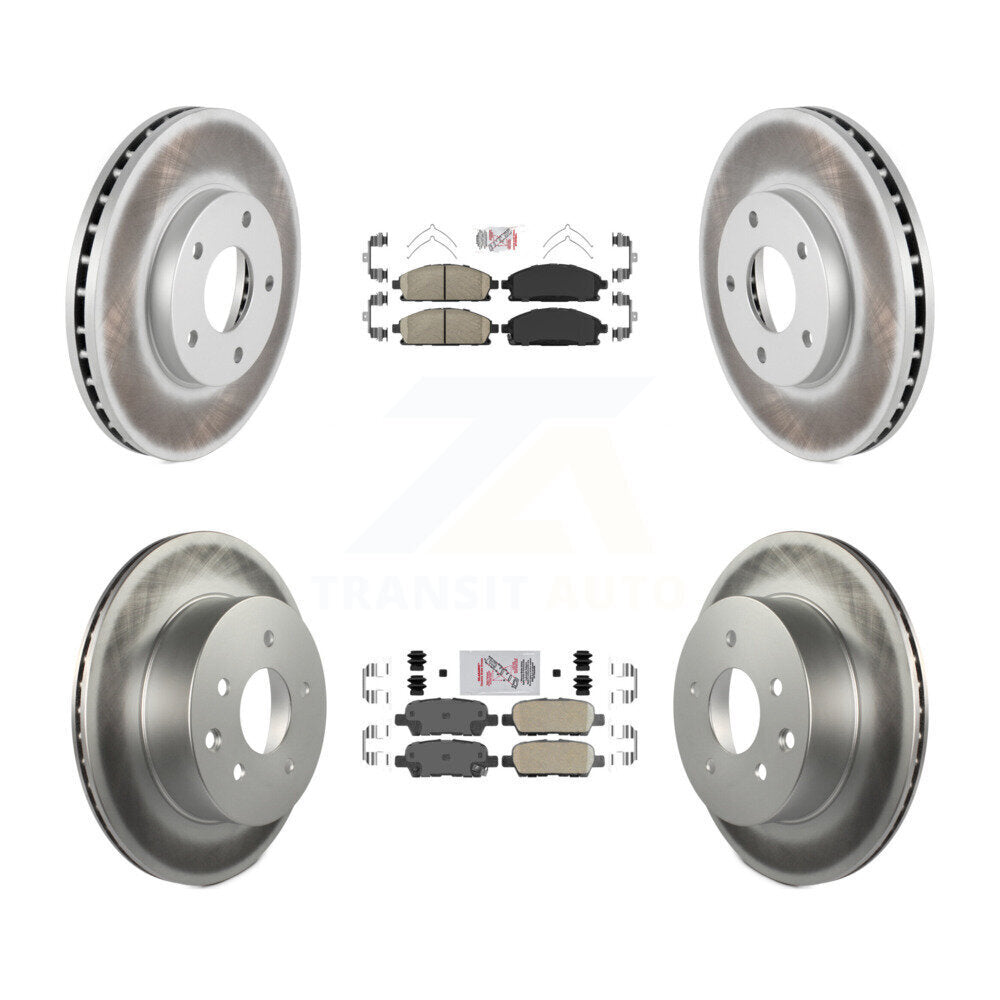 Kit de rotors de frein à disque recouverts de plaquettes en céramique avant et arrière, pour Nissan x-trai 2005 – 2006