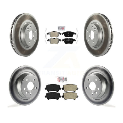 Kit de rotors de frein à revêtement de plaquettes semi-métalliques avant et arrière pour Land Rover Range Evoqu