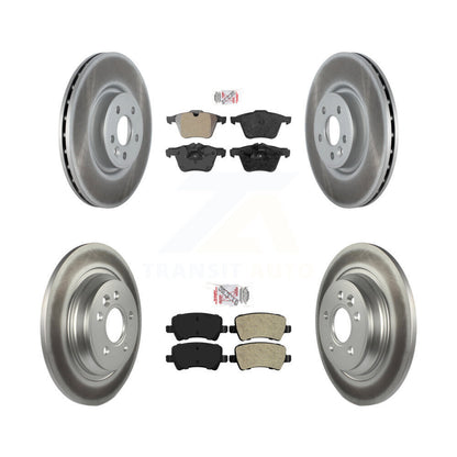 Kit de plaquettes semi-métalliques avant et arrière et de rotors de frein à disque revêtus pour Volvo S60 V7