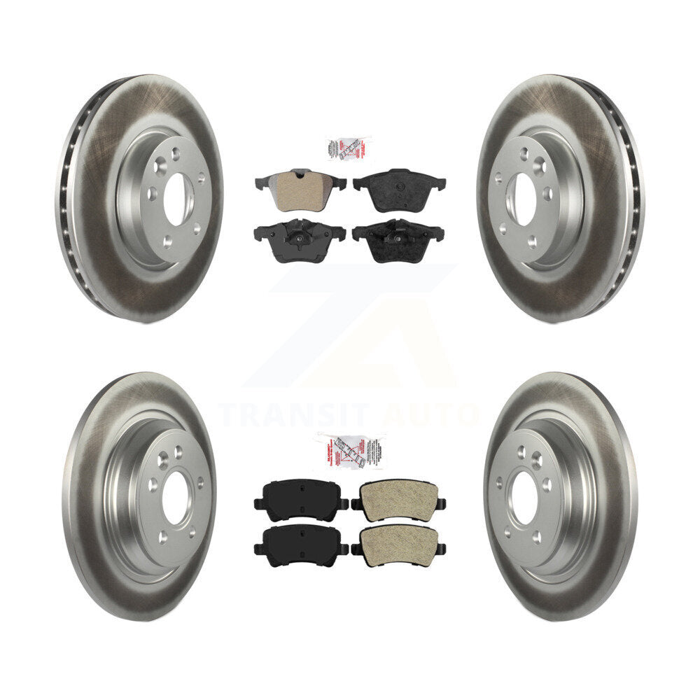 Kit de plaquettes semi-métalliques avant et arrière et de rotors de frein à disque revêtus pour Volvo V70