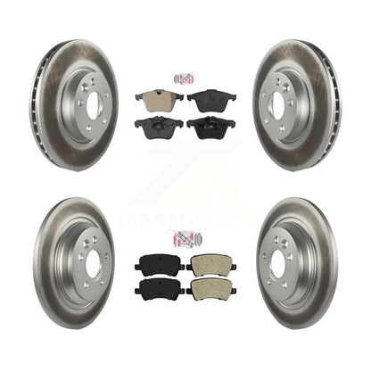 Kit de plaquettes semi-métalliques avant et arrière et de rotors de frein à disque revêtus pour Volvo V70