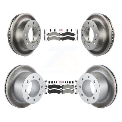 Kit de rotors de frein avant et arrière semi-métalliques avec revêtement de plaquettes pour GMC Sierra 3500 Classi