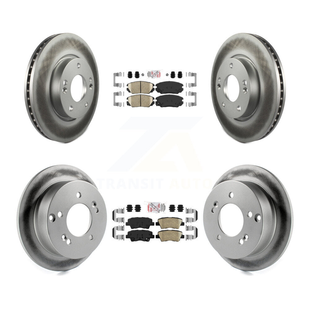 Kit de plaquettes en céramique avant et arrière et disques de frein à disque revêtus, pour Hyundai Sonata 2.4