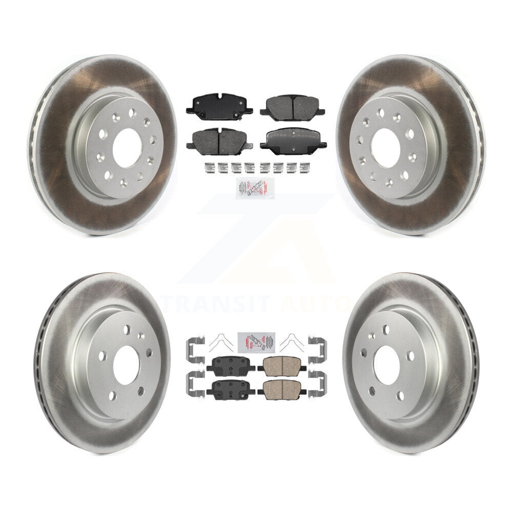 Kit de plaquettes en céramique avant et arrière et Rotors de frein à disque revêtus pour Chevrolet Camaro