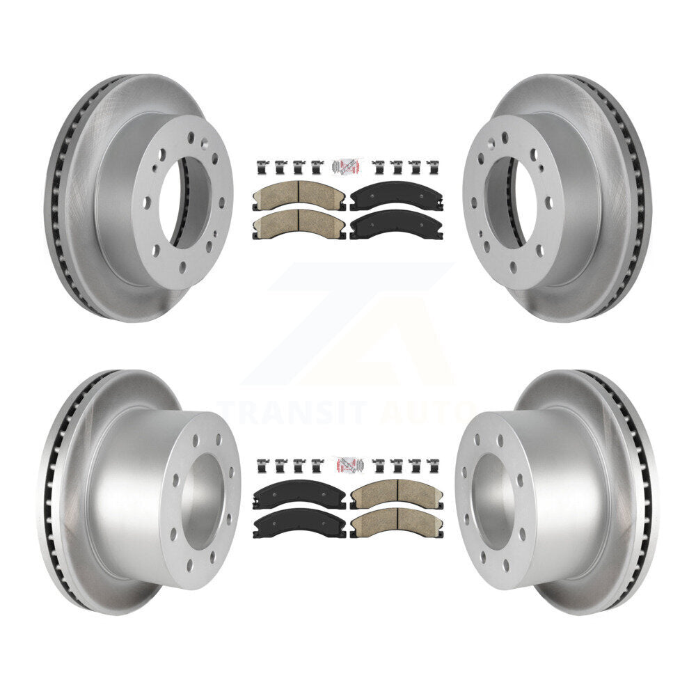 Kit de plaquettes en céramique avant et arrière et Rotor de frein revêtu pour GMC Sierra 3500 HD Chevrole