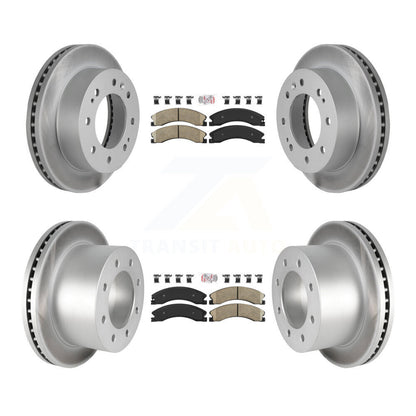 Kit de plaquettes en céramique avant et arrière et Rotor de frein revêtu pour GMC Sierra 3500 HD Chevrole