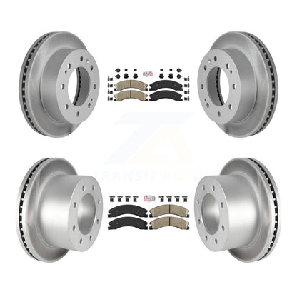 Kit de plaquettes en céramique avant et arrière et Rotor de frein revêtu pour GMC Sierra 3500 HD Chevrole