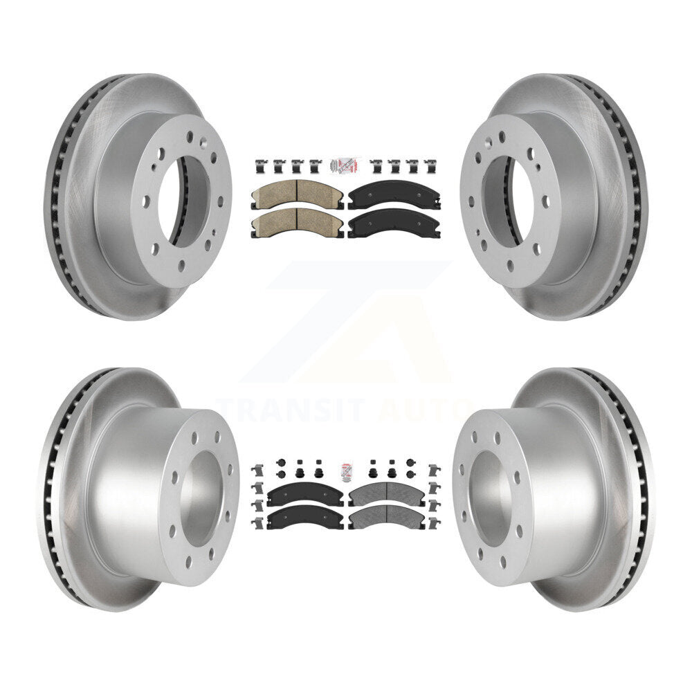 Kit de Rotor de frein à revêtement de plaquette semi-métallique avant et arrière en céramique pour GMC Sierra 3500 H