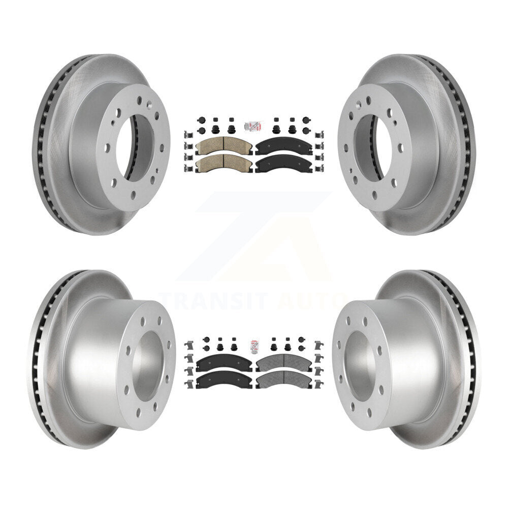 Kit de Rotor de frein à revêtement de plaquette semi-métallique avant et arrière en céramique pour GMC Sierra 3500 H