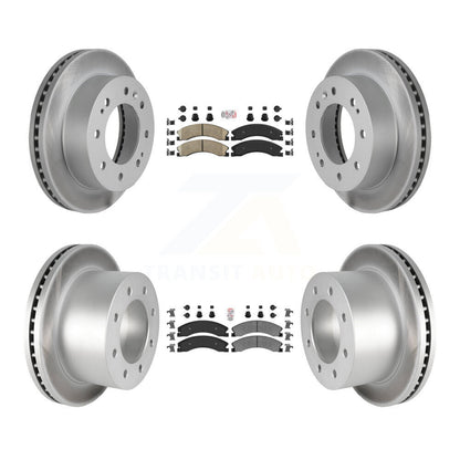 Kit de Rotor de frein à revêtement de plaquette semi-métallique avant et arrière en céramique pour GMC Sierra 3500 H