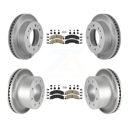 Kit de plaquettes en céramique avant et arrière et Rotor de frein revêtu pour GMC Sierra 3500 HD Chevrole