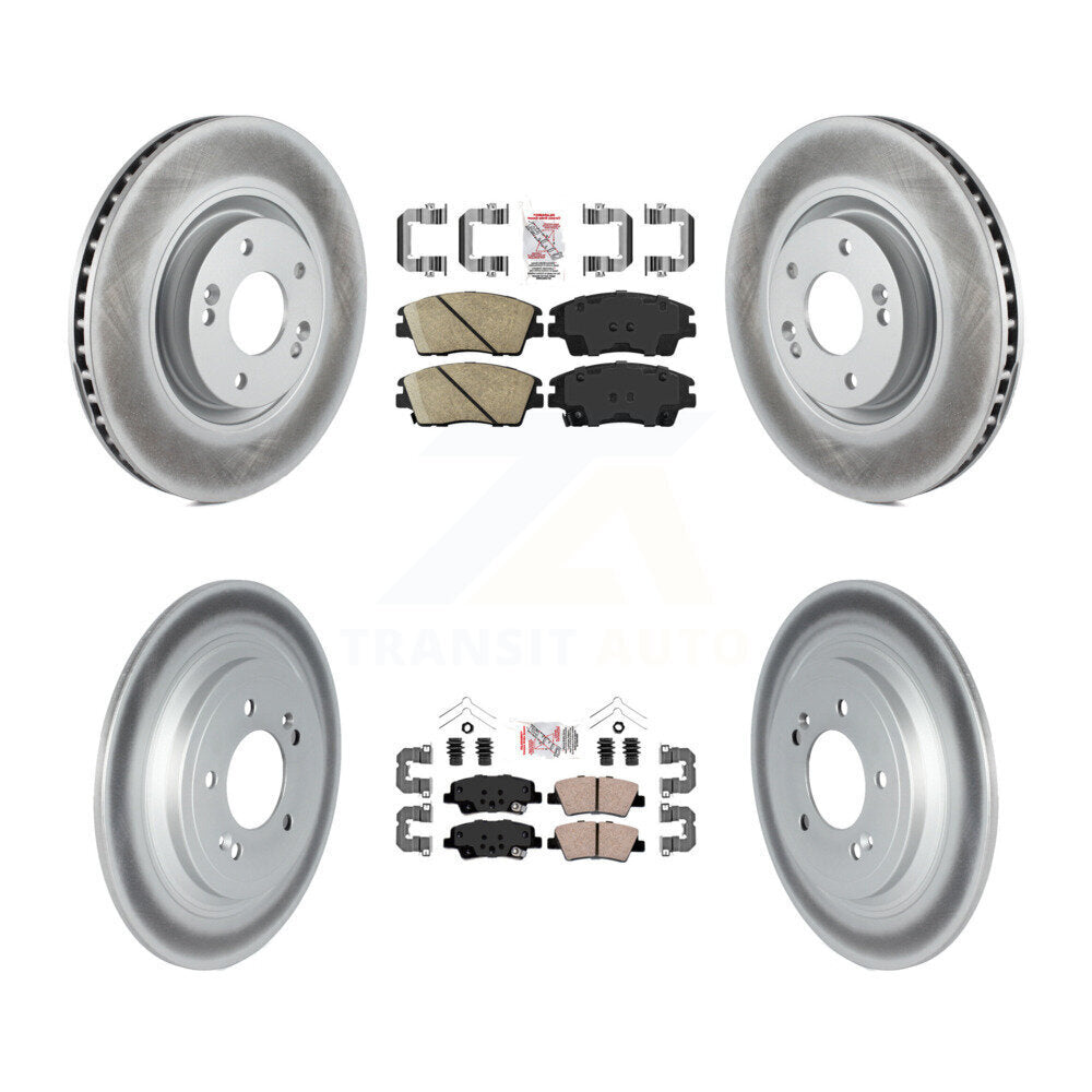 Kit de rotors de frein à revêtement de plaquettes en céramique avant et arrière, pour Kia Sportage Turbocharge 17-22