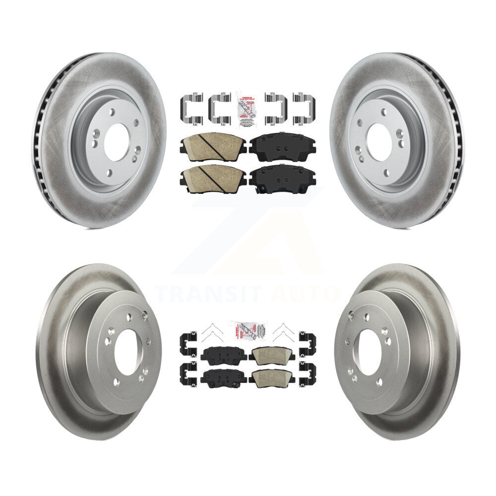 Kit de rotors de frein à revêtement de plaquettes en céramique avant et arrière, pour Kia Sportage Turbocharge 17-22