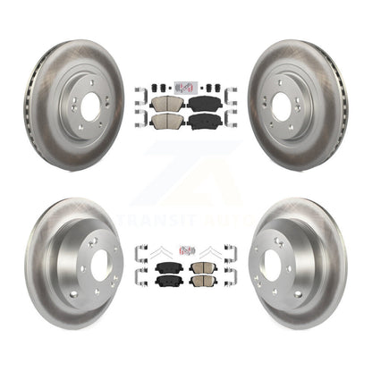 Kit de plaquettes en céramique avant et arrière et de rotors de frein à disque revêtus pour Kia Sorento