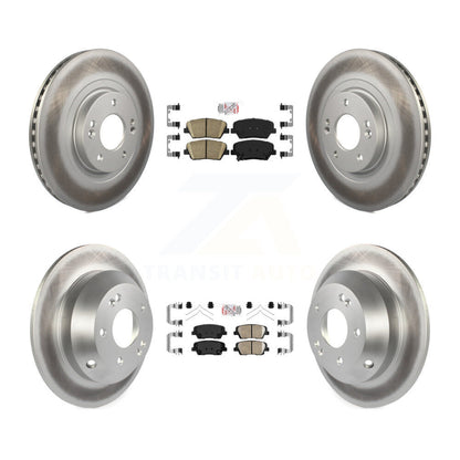 Kit de plaquettes en céramique avant et arrière et de rotors de frein à disque revêtus pour Kia Sorento