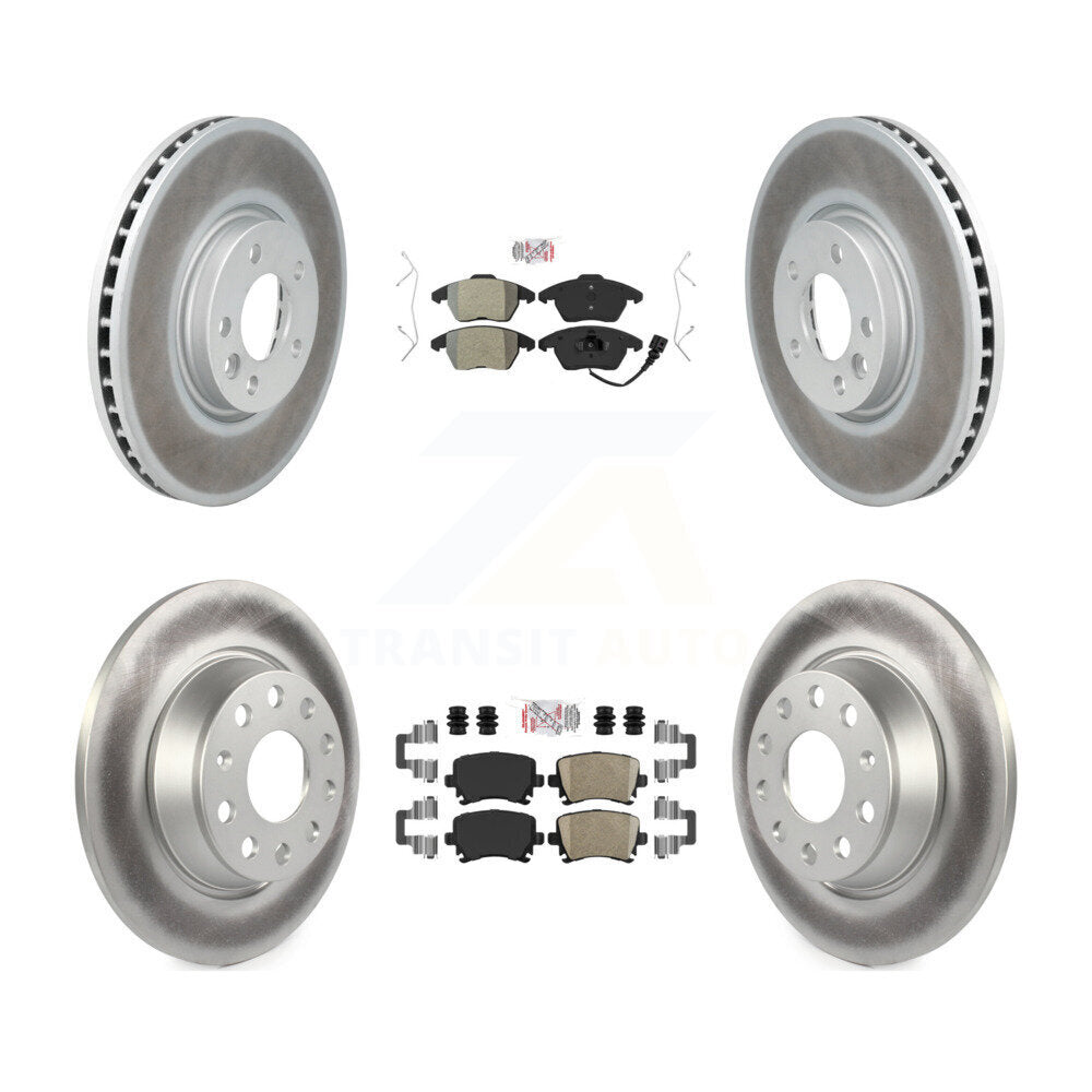 Kit de Rotor de frein à disque, revêtement de coussinets en céramique semi-métallique avant et arrière pour Volkswagen C