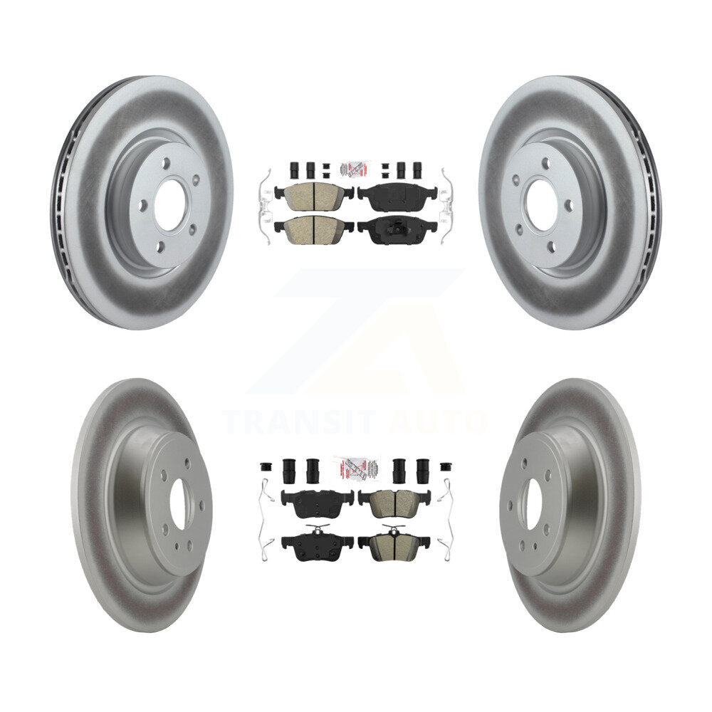 Kit de disques de frein avant et arrière semi-métalliques avec revêtement en céramique, pour Ford Escape MK