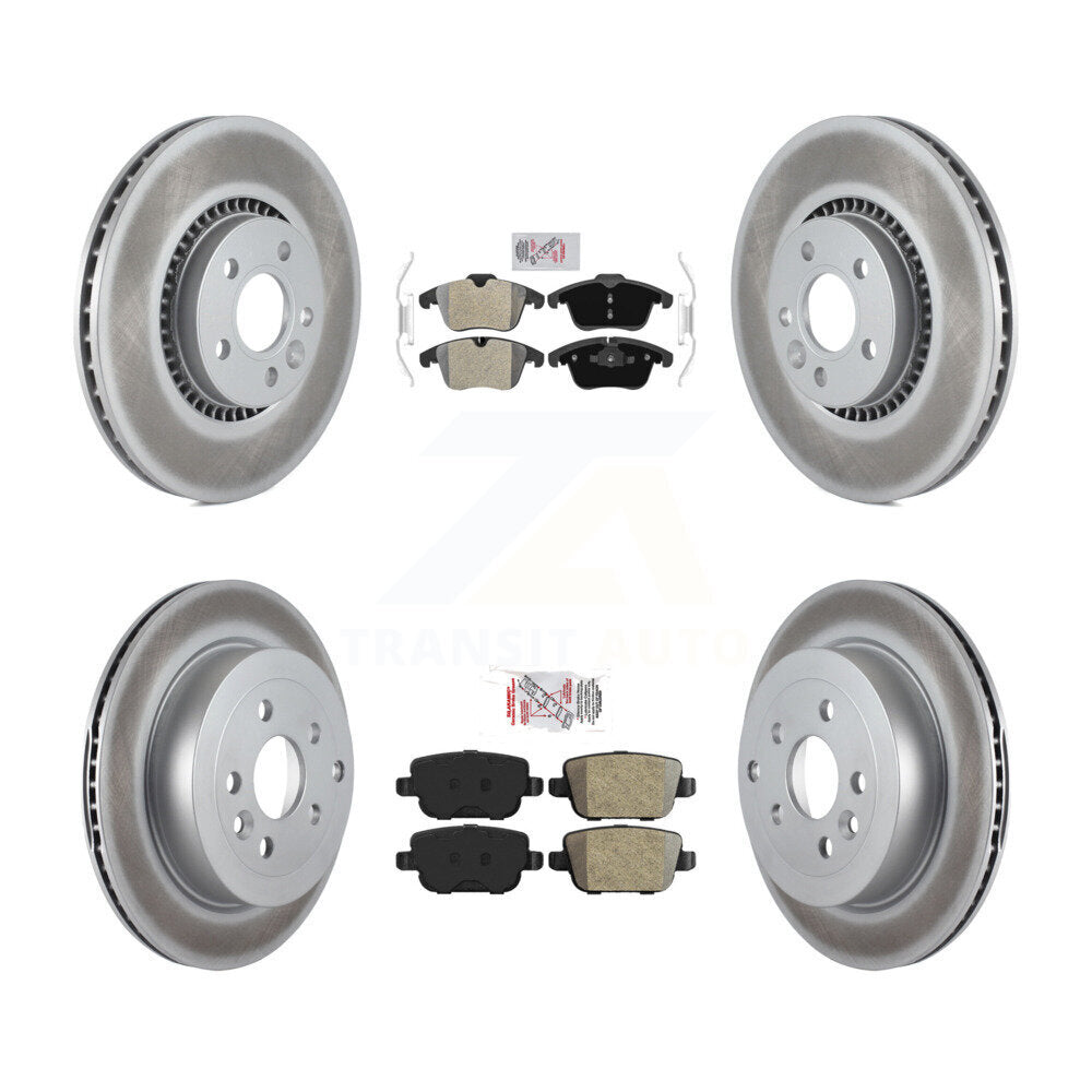 Kit de Rotor de frein à revêtement de plaquettes semi-métalliques avant et arrière pour Land Rover LR 2008 – 2011