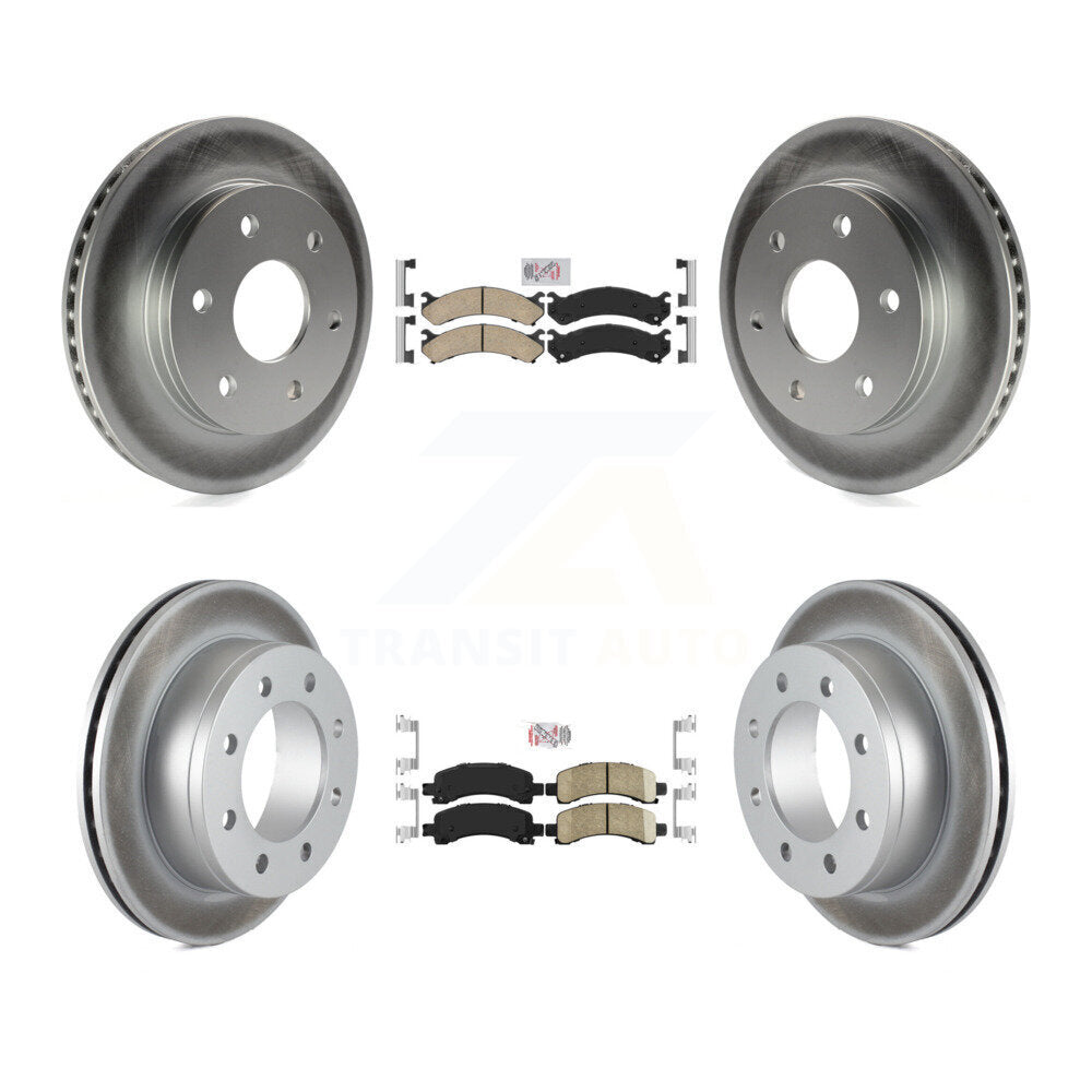 Kit de Rotor de frein à manteau de plaquettes en céramique avant et arrière, pour GMC Savana 2500 avec GV de 7300 Lb