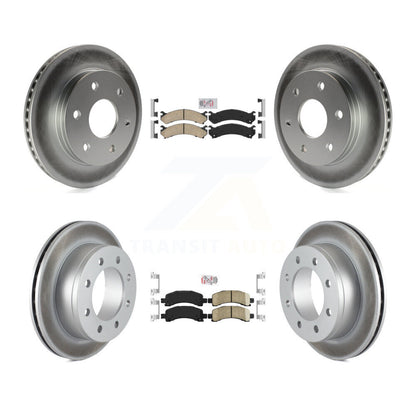 Kit de Rotor de frein à manteau de plaquettes en céramique avant et arrière, pour GMC Savana 2500 avec GV de 7300 Lb