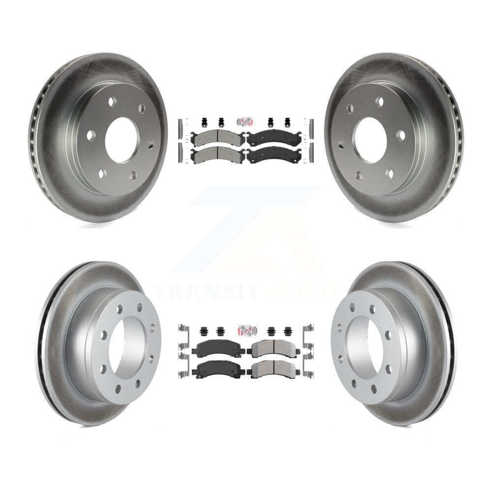 Kit de plaquettes semi-métalliques avant et arrière et rotor de frein à disque revêtu pour GMC Savana 250