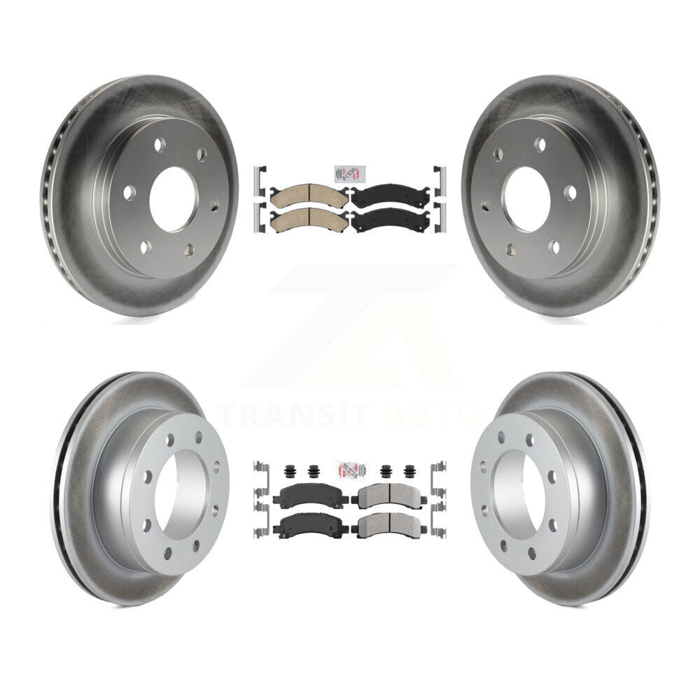 Kit de rotors de frein avant et arrière semi-métalliques avec revêtement en céramique pour GMC Savana 250