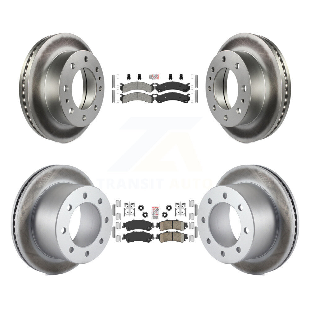 Kit de Rotor de frein à revêtement de plaquette en céramique avant semi-métallique arrière pour 01 GMC Sierra 350