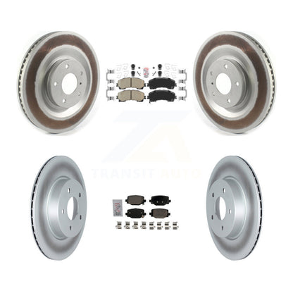 Kit de plaquettes en céramique avant et arrière et Rotors de frein à disque revêtus pour INFINITI QX50 QX55