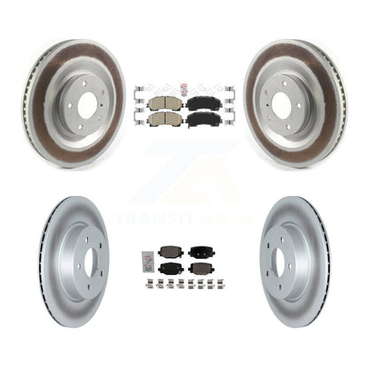 Kit de plaquettes en céramique avant et arrière et Rotors de frein à disque revêtus pour INFINITI QX50 QX55