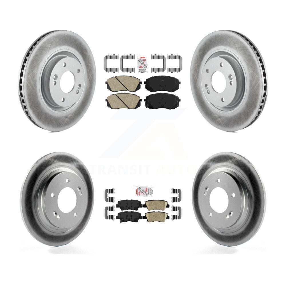 Kit de Rotors de frein à disque, revêtement de coussinets en céramique avant et arrière, pour Hyundai Sonata Kia Cadenz