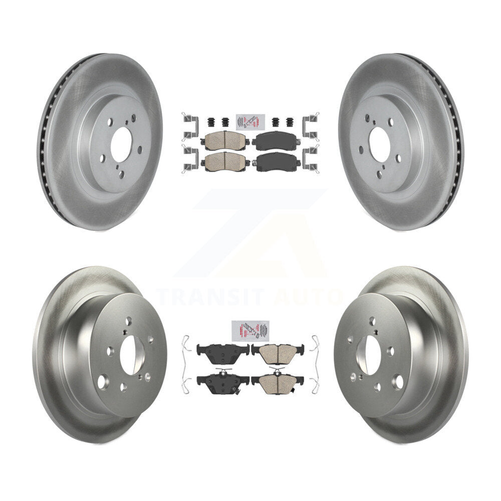 Kit de plaquettes en céramique avant et arrière et disques de frein à disque revêtus pour Subaru Crosstrek
