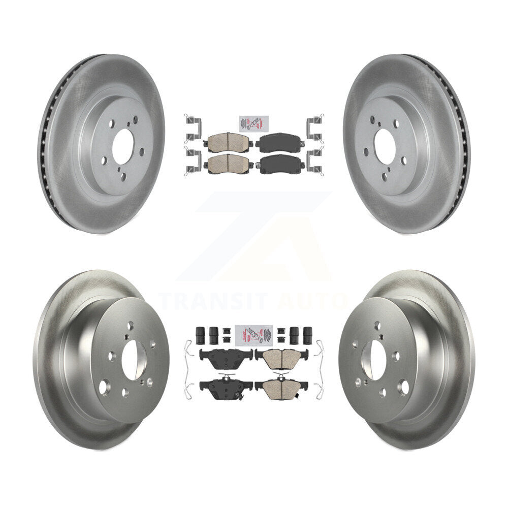 Kit de plaquettes en céramique avant et arrière et disques de frein à disque revêtus pour Subaru Crosstrek