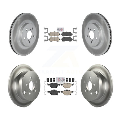 Kit de plaquettes en céramique avant et arrière et disques de frein à disque revêtus pour Subaru Crosstrek