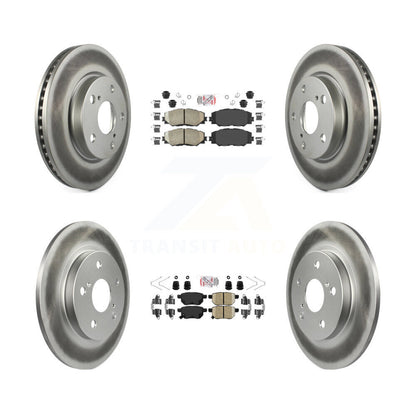 Kit de plaquettes en céramique avant et arrière et de rotors de frein à disque revêtus pour Scion xB 2008 – 2015