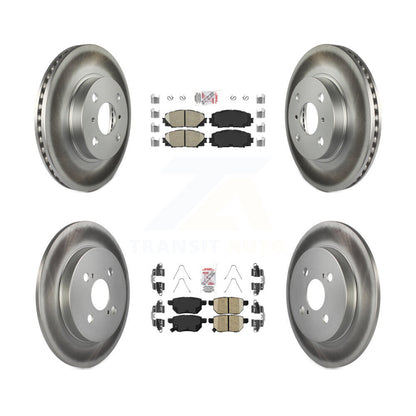 Kit de plaquettes en céramique avant et arrière et de rotors de frein à disque revêtus pour Toyota Yaris