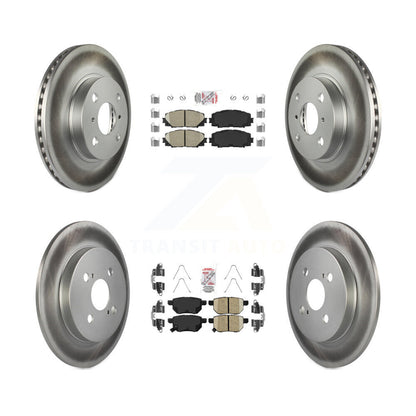 Kit de plaquettes en céramique avant et arrière et de rotors de frein à disque revêtus pour Toyota Yaris