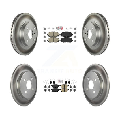 Kit de plaquettes en céramique avant et arrière et de rotors de frein à disque revêtus pour Toyota Yaris
