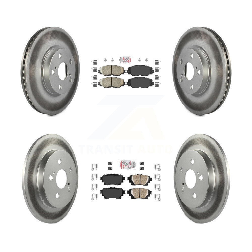 Kit de rotors de frein à disque recouverts de tampons en céramique avant et arrière, pour Toyota Corolla 2019 1.8