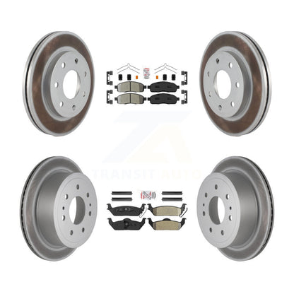 Kit de Rotor de frein à revêtement de plaquette semi-métallique avant et arrière, pour Ford F-150 Lincoln Mark L