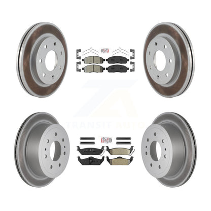 Kit de Rotor de frein à revêtement de plaquette semi-métallique avant et arrière, pour Ford F-150 Lincoln Mark L