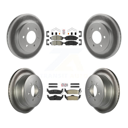 Kit de Rotor de frein à revêtement de plaquette semi-métallique avant et arrière, pour Ford F-150 Lincoln Mark L