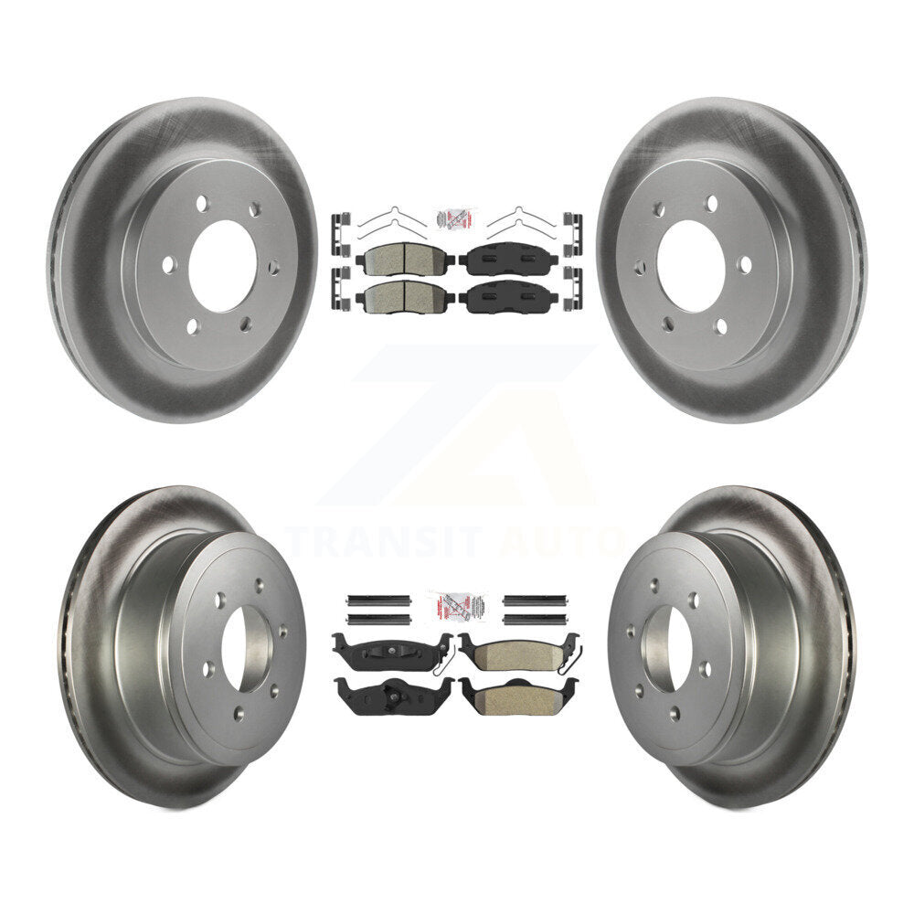 Kit de Rotor de frein à revêtement de plaquette semi-métallique avant et arrière, pour Ford F-150 Lincoln Mark L