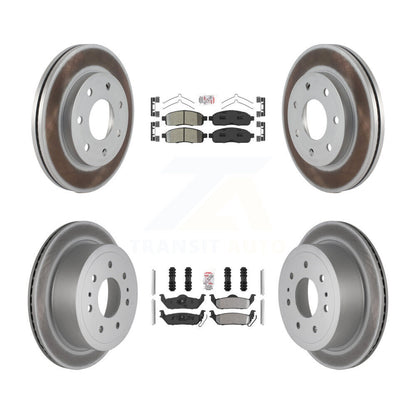 Kit de Rotor de frein à revêtement de plaquette semi-métallique avant et arrière, pour Ford F-150 Lincoln Mark L