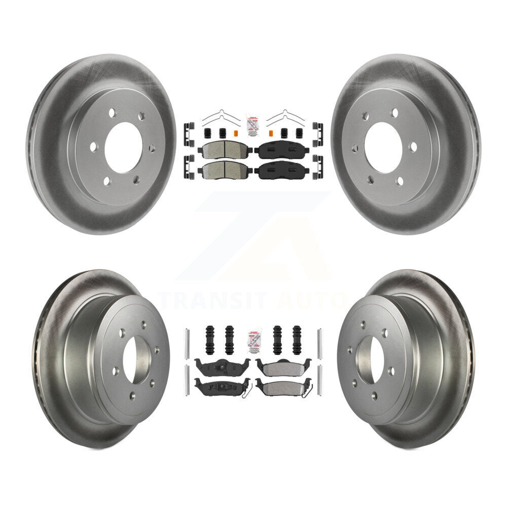 Kit de Rotor de frein à revêtement de plaquette semi-métallique avant et arrière, pour Ford F-150 Lincoln Mark L