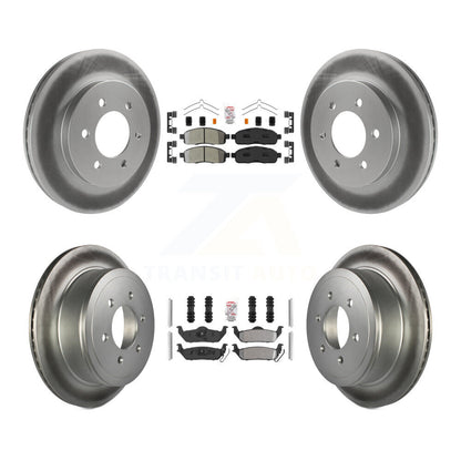 Kit de Rotor de frein à revêtement de plaquette semi-métallique avant et arrière, pour Ford F-150 Lincoln Mark L
