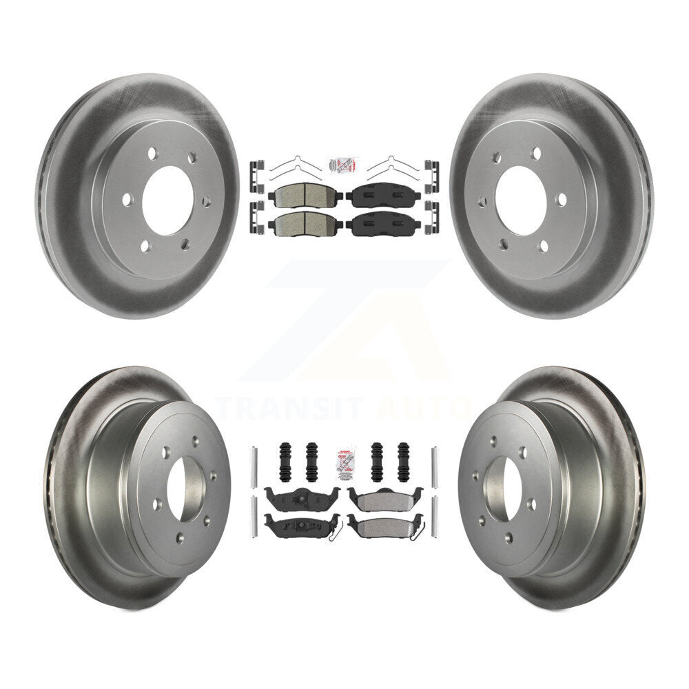 Kit de Rotor de frein à revêtement de plaquette semi-métallique avant et arrière, pour Ford F-150 Lincoln Mark L